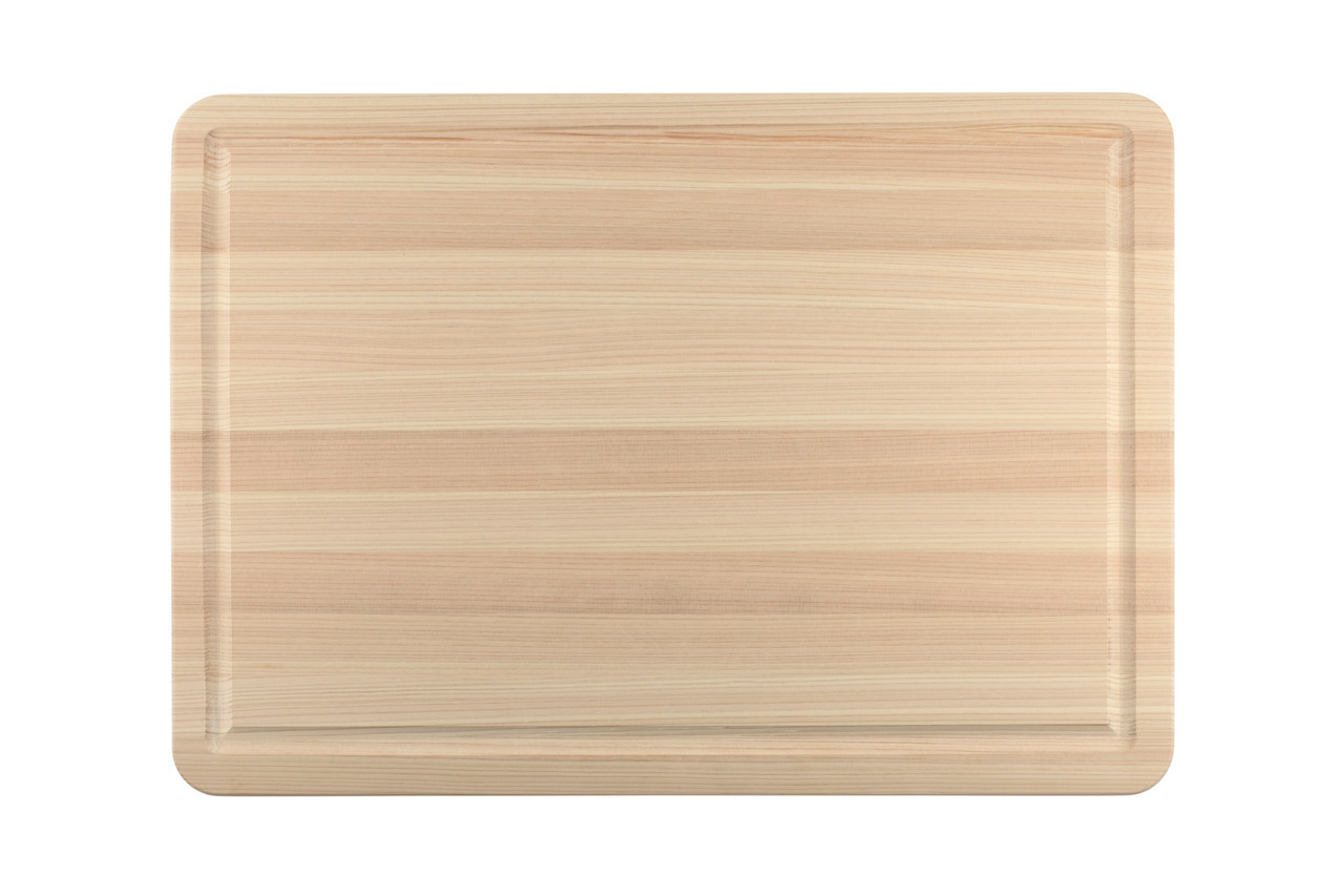 The Master Chef's Acacia Wood Cutting Board with Reversible Leather Cutting  Mat, Juice Groove, and Built-in Spice Rack