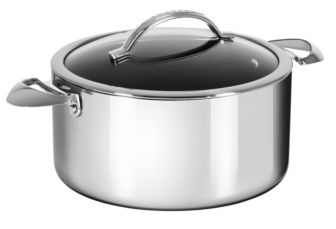 Cordon Bleu 7 Qt Stockpot Pressure Bonded Stainless Dutch Oven Fry Saute Pan  Lid