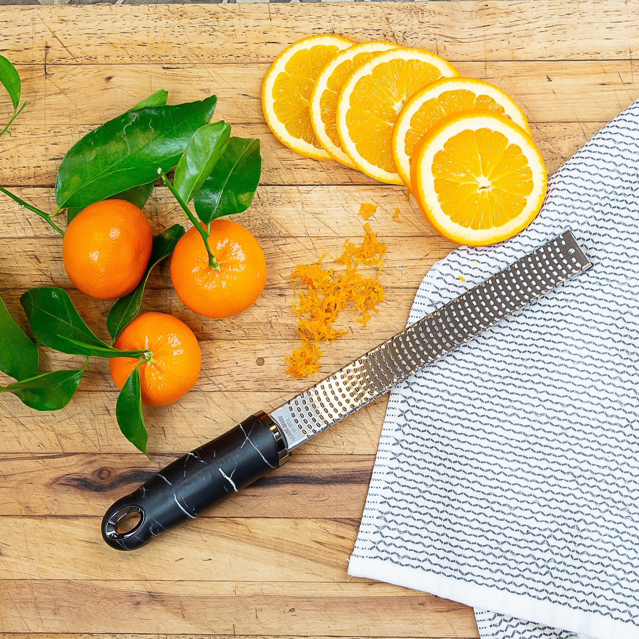 Nogis Stainless Steel Lemon Grater Zester, Orange Citrus Peeler with Channel Knife, Size: 6.5 x 1, Silver