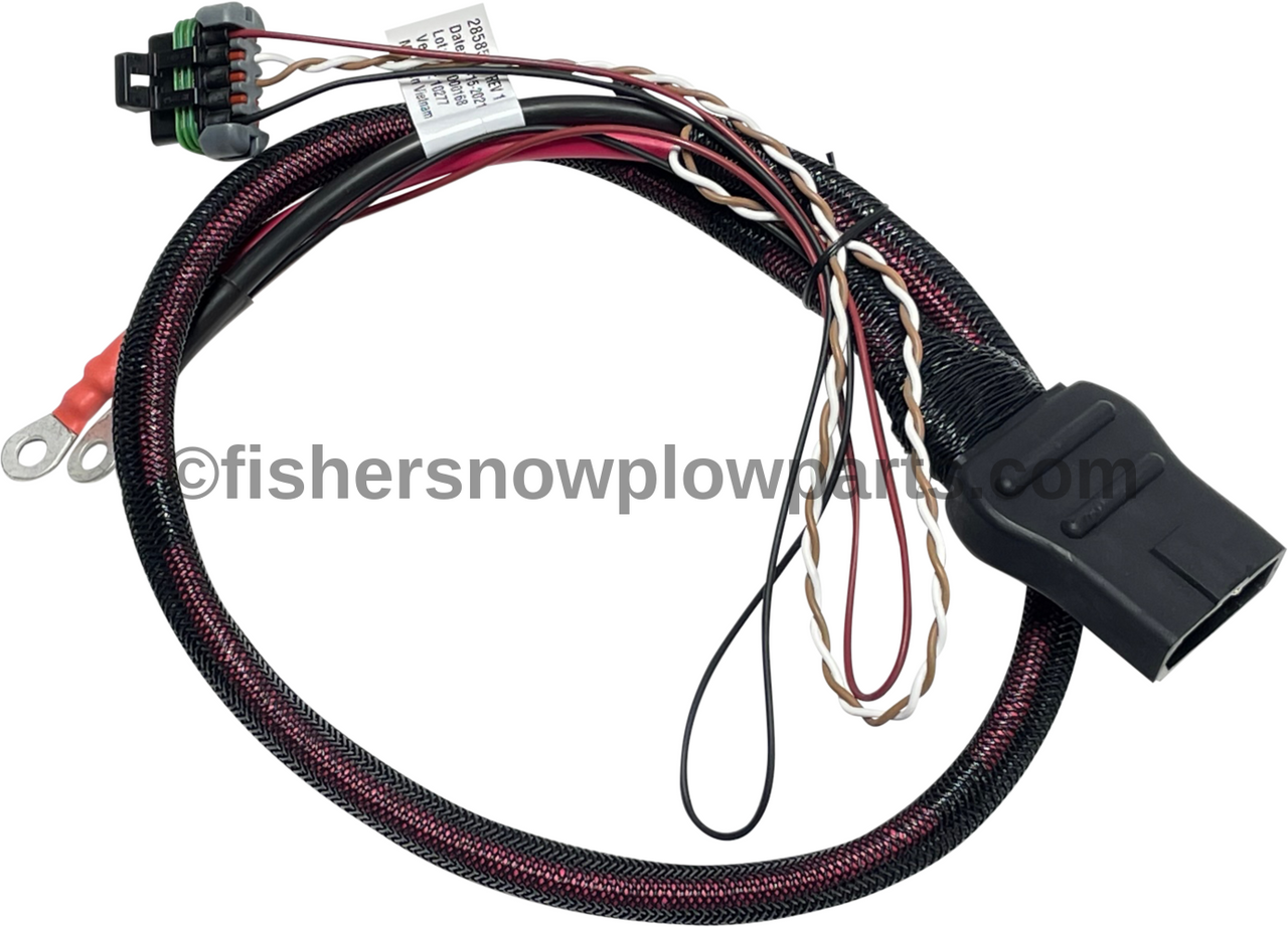42015 - FISHER - WESTERN SNOWPLOWS GENUINE REPLACEMENT PART - 4 PIN FLEET  FLEX BATTERY CABLE ASSEMBLY PLOW SIDE