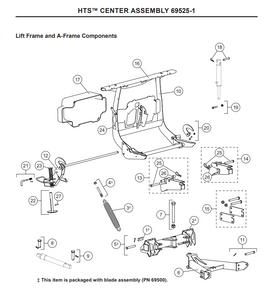 69523 - "FISHER SNOW PLOWS GENUINE REPLACEMENT PART -  HT SERIES & WESTERN HTS - A FRAME 