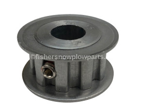 76795   FISHER SPREADERS GENUINE REPLACEMENT PART - POLYCASTER & WESTERN TORNADO SPINNER MOTOR PULLEY, 1/2" BORE DRIVE GEAR-10T