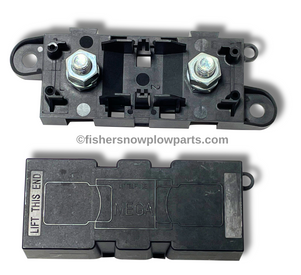 The 95837 Fisher - Western - SnowEx - Blizzard Snowplows and Spreaders Genuine Replacement Part - Fuse Holder is essential for maintaining the reliability and performance of your snow removal equipment. Designed specifically fleet flex snowplows and for compatibility with a range of Fisher FleetFlex models, including SteelCaster, Tempest, Tempest Poly, and PolyCaster, this fuse holder is also suitable for Western FleetFlex Tornado, Marauder, Marauder Poly, and Striker. Additionally, its versatile design fits SnowEx stainless steel Renegade, Renegade Poly, and Helix spreaders, as well as various non-FleetFlex spreaders, making it a truly universal solution for your snow management needs.