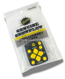 The 96450 Fisher Snowplows Keypad Assembly is an essential replacement part designed specifically for your snow removal needs. Engineered with precision and reliability, this keypad assembly features a user-friendly layout with nine buttons, ensuring effortless operation in even the most challenging winter conditions. Tailored for use with 29800 FleetFlex controls and the 9800 Legacy EZ V model, this keypad assembly guarantees compatibility with your existing setup, enabling a seamless integration that enhances your snowplow's efficiency.

The assembly is equipped with both 4-pin square and 10-pin round connectors, allowing for easy installation and a secure connection to your snowplow's system. It is important to note that this product does not include an electric PC board, so be sure to keep your existing board when upgrading your keypad. The reliable, factory-genuine design maintains the high standards Fisher is renowned for, ensuring your equipment runs smoothly season after season.