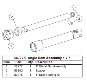 56771F - FISHER SNOWPLOWS GENUINE REPLACEMENT PART - HOMESTEADER, HS TRAILBLAZER & WESTERN DEFENDER, SUBURBANITE & IMPACT UTV - SNOWEX UTV - ANGLE RAM SPLIT BEARING KIT 1"