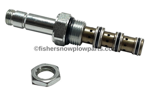 7637K-1 - FISHER SNOWPLOWS GENUINE REPLACEMENT PART - INSTA-ACT VALVE 4-WAY W/NUT & WESTERN ULTRAMOUNT 2 PROPLUS PART 49229K-1 - 4 WAY VALVE WITH NUT. S3 (BLUE WIRE) CARTRIDGE ON STRAIGHT SNOWPLOWS
