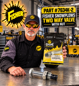 Optimize your snow removal with the 7634K-2 Fisher Snowplows Valve SVO8-2004. As a genuine replacement part for various Fisher and Western products, this valve ensures your snow plow operates efficiently and reliably.

Specifically engineered for popular plow models, the 7634K-2 is built to withstand harsh winter conditions, enhancing the longevity of your equipment. Compatible with a variety of hydraulic systems, this valve is a top choice for snow professionals.

Compatible with Fisher straight plows, Xtreme V & XV2 and Western models
Includes jam nut for secure installation
Color-coded wiring for easy identification
Genuine Fisher branded packaging for quality assurance

Equip your snow plow with the 7634K-2 and tackle winter's challenges with confidence!