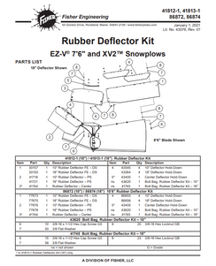 41812-1 - FISHER SNOWPLOWS GENUINE ACCESSORY - XV2 (XTREME V 2) RUBBER DEFLECTOR KIT 10" - 7 1/2' - 1/2 TON EZ V COMPACT, 8 1/2' & 9 1/2' WITH FISHER SPLATTER LOGO 41812-1 - FISHER SNOWPLOWS GENUINE ACCESSORY - XV2 (XTREME V 2) RUBBER DEFLECTOR KIT 10" - 7 1/2' - 1/2 TON EZ V COMPACT, 8 1/2' & 9 1/2' WITH FISHER SPLATTER LOGO