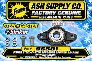 Revitalize your snow removal equipment with the 96501 Fisher - Western Hopper Spreaders Factory Genuine Replacement Part. This Chute Spinner Bearing Kit is the perfect solution for maintaining the optimal performance of your Steelcaster and Western Striker spreader systems.

Specifically engineered for seamless compatibility with spinner shafts, this kit ensures unparalleled durability and reliability, making it essential for effective snow and ice control. Installation is a breeze, letting you quickly replace worn components without hassle.

Factory Genuine Replacement Part for guaranteed compatibility
Includes all necessary hardware for a complete installation
Robust construction enhances equipment lifespan
Ensures uniform material distribution for efficient operation
Perfect for both professionals and dedicated property owners

Don’t settle for less. Equip your spreader with the 96501 Chute Spinner Bearing Kit and ensure your snow management efforts are both precise and effective.
