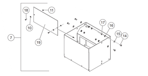 99139 - FISHER SPREADERS GENUINE REPLACEMENT PART - ELECTRIC CHUTE MID PANEL ASSEMBLY STEELCASTER/STRIKER