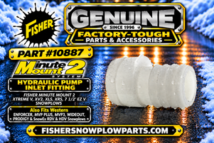 The 10887 Hydraulic Pump Inlet Fitting is your go-to solution for enhanced snowplow performance, specifically designed for Fisher Extreme V, XV2, XLS, and multiple Western and SnowEx models.

Constructed with robust materials, this genuine replacement part guarantees durability and optimal fluid flow, ensuring your snowplow operates efficiently even in the toughest winter conditions.

Compatible with various models: Fisher Extreme V, XV2, XLS, Western MVP3, WideOut, and SnowEx systems.
Durable construction for longevity and resistance against harsh conditions.
Improves hydraulic fluid flow for optimal snowplow operation.
Easy installation minimizes downtime for quick deployment.

Invest in the 10887 fitting and take control of winter weather challenges with confidence!