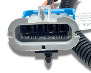 78415  FISHER SPREADERS GENUINE REPLACEMENT PART -FLEETFFLEX WIRED POLYCASTER & WESTERN TORNADO  CABLE ASSEMBLY, SPINNER MOTOR HOPPER SIDE. SPREADER MODULE TO CHUTE SPINNER CONNECTOR.