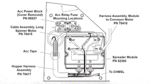 78418 - FISHER POLYCASTER - WESTERN TORNADO FLEETFLEX  SPREADERS GENUINE REPLACEMENT PART -  CABLE ASSEMBLY, MODULE TO CONVEYOR MOTOR
