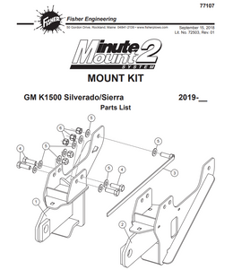77107 VEHICLE MOUNT KIT PARTS LIST