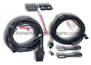 The 11766 Fisher - Western Snowplows Genuine Parts FleetFlex Truck Side Common Wiring Kit is an essential upgrade for your snowplow setup, designed to enhance performance and ensure reliability in any winter condition. Crafted with precision and professionalism, this comprehensive wiring kit contains everything you need to connect your snowplow to your vehicle seamlessly.

First and foremost, the kit includes the robust 72527 vehicle battery cable, complete with a 200-amp fuse kit (which features part numbers 72168 and 90730), providing optimal protection and power management for your plow system. The durable construction of the battery cable ensures strength and longevity, allowing it to withstand extreme weather conditions while delivering steady performance.