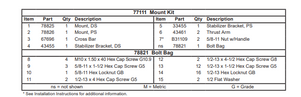 43455 ITEM #4 - DRIVERS BRACKET SHOWN IN ILLUSTRATION OF 77111 KIT