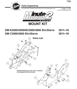 41474 - ITEM #2 IN ILLUSTRATION - USED IN FISHER MOUNT KIT 7192