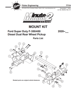 67696 - ITEM #5 IN LLUSTRATION FISHER SNOWPLOWS VEHICLE MOUNT 77114