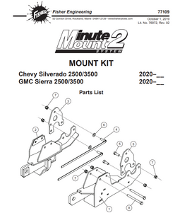 77061 - FISHER SNOWPLOWS GENUINE REPLACEMENT PART - 2020 - CURRENT GM SILVERADO AND SIERRA 2500/3500 PASSENGER SIDE PUSHPLATE MOUNT FOUND IN KIT 77109

ITEM # 2 IN ILLUSTRATION