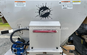 96991 - FISHER STEELCASTER SPREADER GENUINE REPLACEMENT PART - FISHER LOGO SMALL-REAR & CHUTE 9.67" X 8.85"