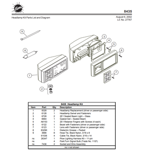 6128 - FISHER - WESTERN SNOWPLOWS GENUINE REPLACEMENT PART - HEADLAMP SWIVEL & FASTENERS ITEM #2
