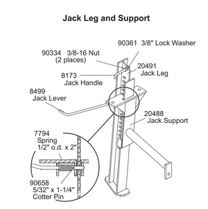 8499K - SHOWN ON HD MODEL JACK LEGS - FOUND IN KIT MINUTE MOUNT 22250