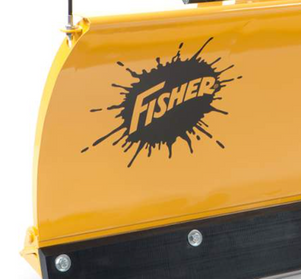 20238 - FISHER SNOWPLOWS FACTORY GENUINE REPLACEMENT PART - LOGO DECAL FISHER SPLATTER LABEL - DECAL