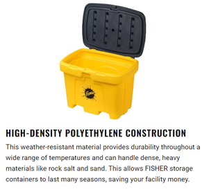 The 74063 - Fisher All-Weather High-Density Polyethylene Storage Box is your ultimate outdoor storage solution, offering a blend of durability and functionality. With a spacious 6 cubic feet capacity, this box is designed to keep your belongings safe and secure, no matter the weather.

Constructed from high-density polyethylene, the Fisher Storage Box withstands rain, snow, and harsh sunlight, ensuring your items are protected year-round. Its sleek, modern design fits seamlessly into any outdoor space, maintaining a tidy environment while enhancing your decor.

High-density polyethylene construction for ultimate durability
Weatherproof design protects against rain and snow
Spacious 6 CU FT capacity for versatile storage
Easy-access hinged lid for convenient use
UV-resistant to prevent fading and extend lifespan
Lockable for added security
Low-maintenance, simply wipe clean

Elevate your outdoor organization with the reliable and stylish 74063 Fisher Storage Box, perfect for all your storage needs.