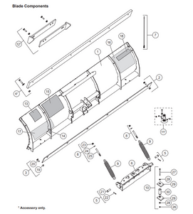 76477 - FISHER HS - WESTERN DEFENDER SERIES GENUINE SNOWPLOW ACCESSORY - POLY CUTTING EDGE KIT 7'2'' WITH HARDWARE