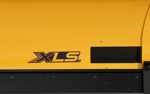 92970 - FISHER SNOWPLOWS GENUINE REPLACEMENT PART - FLARED WING XLS LOGO DECAL XLS LOGO 16.12 x 3.25, MOLDBOARD