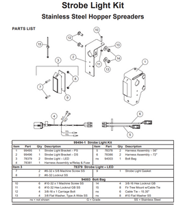 99496 - FISHER TEMPEST - WESTERN MARAUDER - SNOWEX RENEGADE SPREADERS GENUINE REPLACEMENT PART - STROBE LIGHT BRACKET DRIVERS SIDE ITEM #2 IN ILLUSTRATION