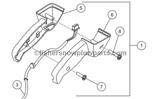 96593 - FISHER - WESTERN - SNOWEX GENUINE SNOWPLOW REPLACEMENT PART - CONTROL HANDLE REPAIR KIT 