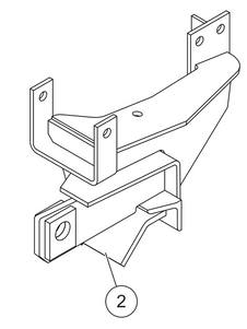 64405 - FISHER SNOWPLOWS GENUINE REPLACEMENT PART - 2004 - 2008 FORD F150 PASSENGER SIDE VEHICLE MOUNT PUSHPLATE (7174)