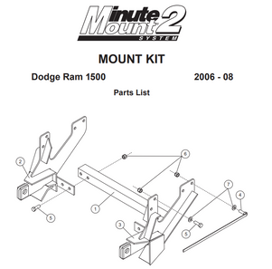 7180 - FISHER SNOWPLOWS GENUINE REPLACEMENT PART - Minute Mount® 2 Dodge Ram 1500 (2006–08)