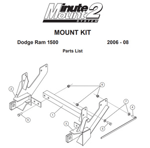 29180 - FISHER SNOWPLOWS GENUINE REPLACEMENT PART - PUSHPLATE - PASSENGER SIDE - Dodge Ram 1500 2006 - 08 - FOUND IN KIT 7180