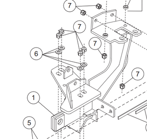 64436 - FISHER SNOWPLOWS GENUINE REPLACEMENT PART - PASSENGER SIDE PUSHPLATE - 2004 SUPER DUTY (7173)