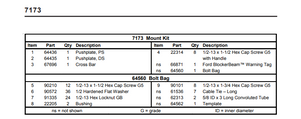 64560 BOLT INCLUDED IN KIT 7173