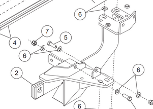 64435 - FISHER SNOWPLOWS GENUINE REPLACEMENT PART - DRIVERS SIDE PUSHPLATE - 2004 SUPER DUTY (7173)