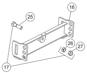 52621 - FISHER 9 & 10' HC & 10 1/2' XV2 SNOWPLOWS GENUINE REPLACEMENT PART - PIVOT BEAM FASTENER KIT - ITEM #17 ONLY