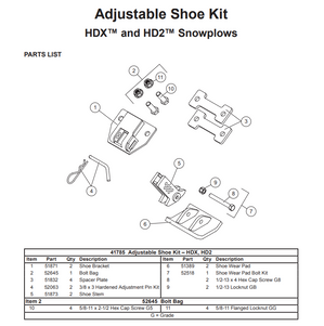 51832 - FISHER HDX SNOWPLOWS GENUINE REPLACEMENT PART - PLATE, SPACER SHOE - FOUND IN KIT 41785