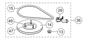 95737 - FISHER PROCASTER - WESTERN ICE BREAKER SPREADER GENUINE REPLACEMENT PART - BELT DRIVE ASSEMBLY 