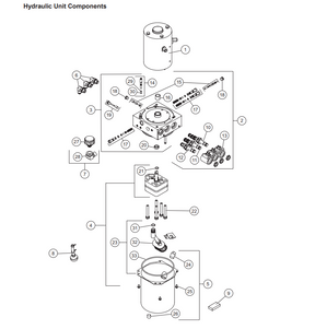 22147-1 - FISHER - WESTERN SNOWPLOWS GENUINE REPLACEMENT PART - VALVE MANIFOLD ASSEMBLY WITH CARTRIDGES 
ITEM # 2 IN ILLUSTRATION