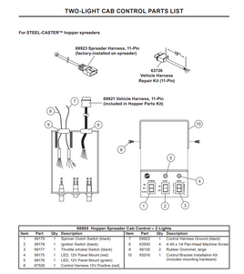 69923 - FISHER STEELCASTER - WESTERN STRIKER SPREADER GENUINE REPLACEMENT PART - HARNESS HOPPER 11 PIN TWO-LIGHT CONTROL GAS UNITS