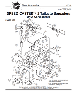 65764 - FISHER SPEEDCASTER 2 _ WESTERN PRO FLO 2 TAILGATE SPREADER GENUINE REPLACEMENT PART - CONVEYOR BELT WITH PIN