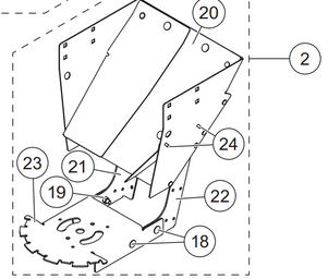 31948 - FISHER TEMPEST - WESTERN MARAUDER - SNOWEX RENEGADE GENUINE SPREADER REPLACEMENT PART - CHUTE BODY KIT