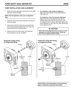 28856 - FISHER - WESTERN - SNOWEX SNOWPLOWS GENUINE SERVICE TOOL - PUMP SHAFT SEAL REPAIR KIT