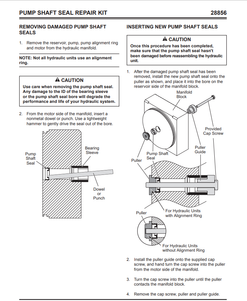 28856 - FISHER - WESTERN - SNOWEX SNOWPLOWS GENUINE SERVICE TOOL - PUMP SHAFT SEAL REPAIR KIT