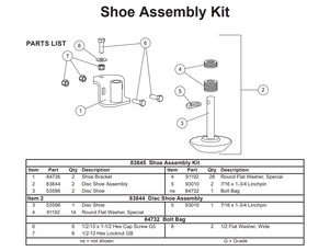84736 - FISHER HS SERIES SNOWPLOW GENUINE REPLACEMENT PART - SHOE ATTACHMENT BRACKET
