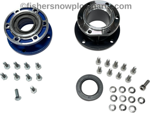 94077 - FISHER POLYCASTER, STEELCASTER, TEMPEST, TEMPEST POLY - WESTERN MARAUDER, MARAUDER POLY, STRIKER, TORNADO - SNOWEX HELIXX, RENEGADE STAINLESS STEEL & POLY HOPPER SPREADERS GENUINE REPLACEMENT PART - GEARBOX CONNECTING FLANGE KIT. COMPATIBLE WITH 99087, 31549, 31098 GEARBOXES
