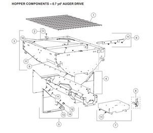 83308 - FISHER TEMPEST - WESTERN MARAUDER - SNOWEX RENEGADE .35 & .7 YARD COMPACT SPREADER GENUINE REPLACEMENT PART - SPINNER MODULE DUST COVER